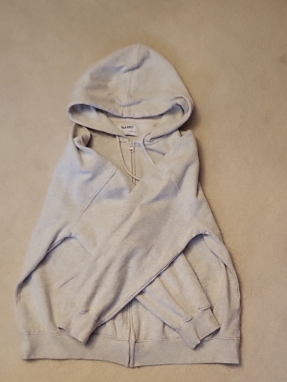 Old Navy Light Gray Full-Zip Hoodie